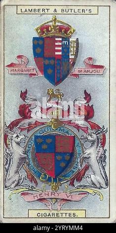 Royal emblem of Henry VI (1421-1471), King of England from 1422 to 1461 and again from 1470 to 1471, disputed King of France from 1422 to 1453. Stock Photo