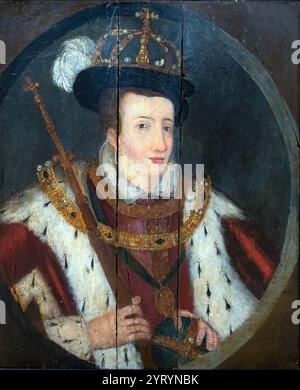 16th Century Coronation Portrait Edward VI (12 October 1537 ? 6 July 1553, King of England and Ireland from 1547 until his death in 1553. Stock Photo