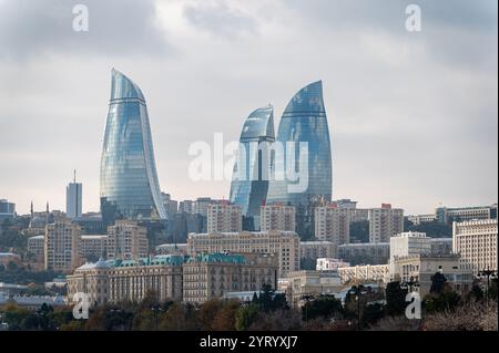 Flame Towers, Baku, Azerbaijan Stock Photo