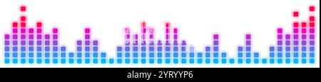 Colorful sound waves are visualizing audio signal with color gradient music waveforms and digital studio equalizer, creating a vibrant representation Stock Vector