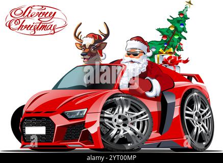 Vector Christmas Greeting Card with Christmas lettering. Available EPS-10 format separated by groups and layers for easy edit Stock Vector