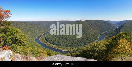 New River Gorge National Park from Grandview Overlook Stock Photo