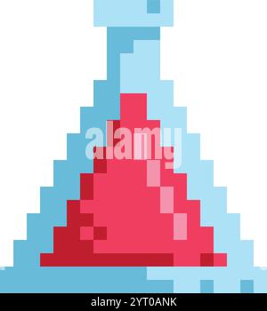 video game items pixelated bottle Stock Vector