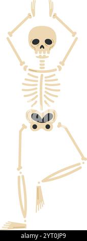 skeleton with hands up Stock Vector