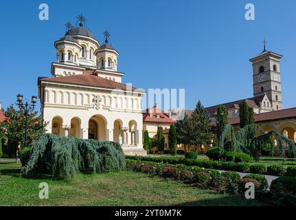 Coronation Cathedral of the Romanian Orthodox Church, Alba Carolina Fortress, Alba Iulia, Transylvania, Romania Stock Photo