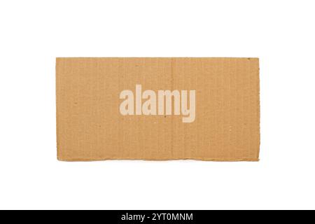 A blank piece of cardboard on a white background with copy space Stock Photo