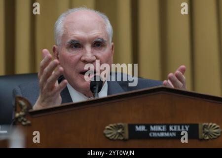 Washington, United States. 05th Dec, 2024. Chairman of the Task Force on the Attempted Assination of Donald Trump Mike Kelly questions U.S. Secret Service Acting Director Ronald L. Rowe Jr. during a Full Task Force hearing on the Secret Service's security failures regarding the assassination attempts on President-elect Donald J. Trump, in Butler, Pennsylvania, on July 13, 2024, and West Palm Beach, Florida, on September 15, 2024. at the Rayburn State Office Building on Capitol Hill in Washington, DC on Thursday, December 5 2024. Photo by Jemal Countess/UPI Credit: UPI/Alamy Live News Stock Photo