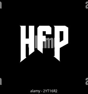 HFP letter logo design for technology company. HFP logo design black ...