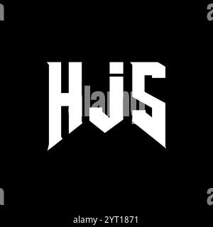 HJS letter logo design for technology company. HJS logo design black ...