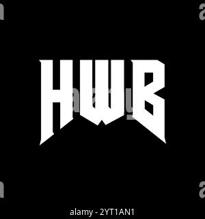 HWB letter logo design for technology company. HWB logo design black ...