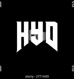 HYD letter logo design for technology company. HYD logo design black ...