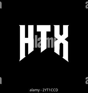 HTX letter logo design for technology company. HTX logo design black ...