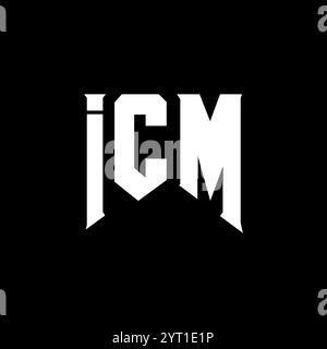 ICM letter logo design for technology company. ICM logo design black ...