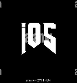 IOS letter logo design for technology company. IOS logo design black ...