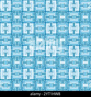 Blue pattern geometric seamless background Stock Vector
