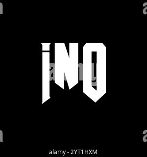 INO letter logo design for technology company. INO logo design black ...