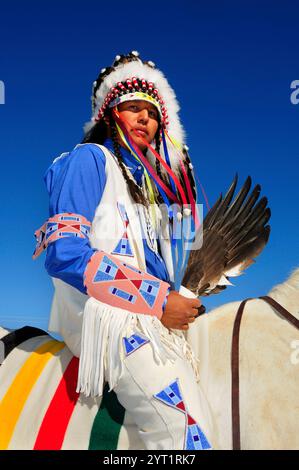 Crow Fair Indian Pow Wow, Crow Agency, Montana, USA Stock Photo