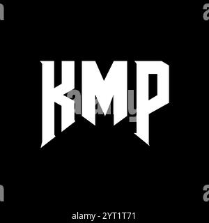 KMP letter logo design for technology company. KMP logo design black ...