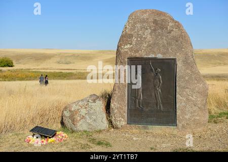 North America, USA, Great Plains, Montana, Bear Paw Battlefield, Nez Perce National Historic Park,Surrender Monument Stock Photo