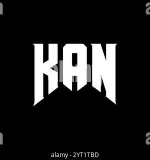 KAN letter logo design for technology company. KAN logo design black ...