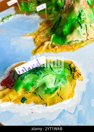 Creative Landforms School Science Project Model Stock Photo - Alamy