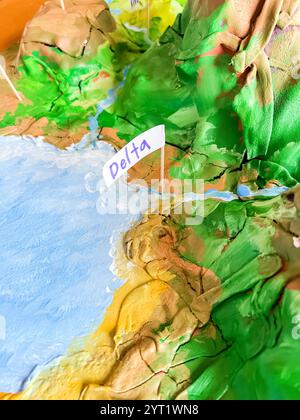 Creative Landforms School Science Project Model Stock Photo - Alamy