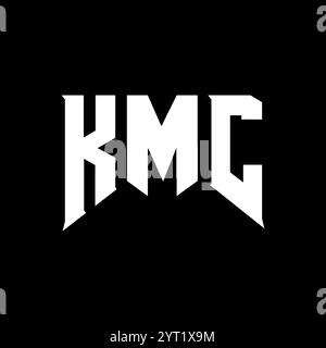 KMC letter logo design for technology company. KMC logo design black ...