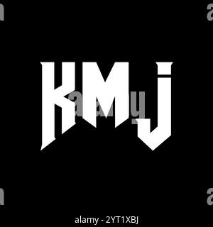 KMJ letter logo design for technology company. KMJ logo design black ...