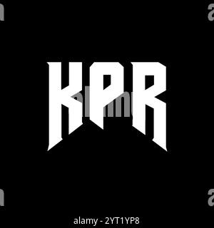 KPR letter logo design for technology company. KPR logo design black ...