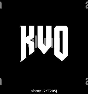 KVO letter logo design for technology company. KVO logo design black ...