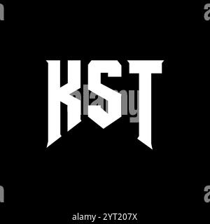 KST letter logo design for technology company. KST logo design black ...