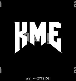 KME letter logo design for technology company. KME logo design black ...