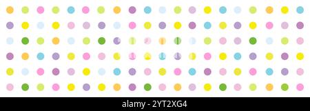 Polka dot colorful banner background Stock Vector