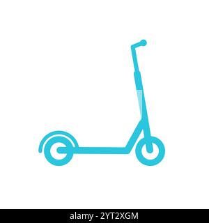 Electric scooter icon. Isolated on white background. From blue icon set. Stock Vector