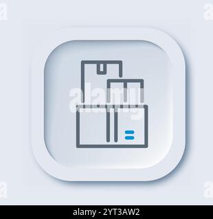 Repair linear icon. Box with things. Relocation and imigration. Transportation and logistics. Minimalistic ui and ux design for website. Outline Stock Vector