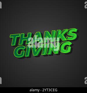 Thanksgiving text effect design for social media ads Stock Vector