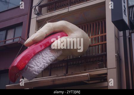 Sushi Sign at Dotonbori, Osaka, Japan Stock Photo