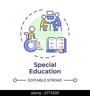 Special education multi color concept icon Stock Vector