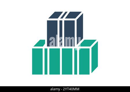 Goods icon. solid icon style. icon related to procurement. procurement management elements vector illustration Stock Vector