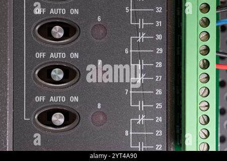 Control box for electronic automation system with screw down connections Stock Photo