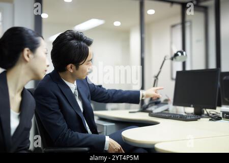 Businessman discussing work Stock Photo