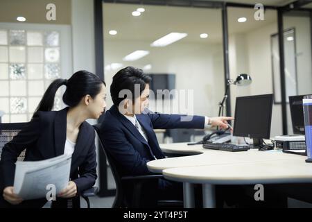 Businessman discussing work Stock Photo