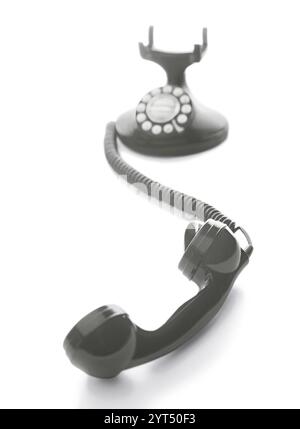 Black telephone Stock Photo