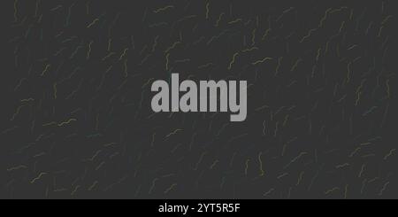 Dark Abstract Waved Background - Hand Drawn Winding Curves Pattern, Wide Scale Wallpaper, Stripes Texture, Line Art - Print for Banners, Flyers or Pos Stock Vector