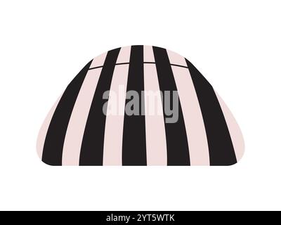 Striped women clutch handbag Stock Vector