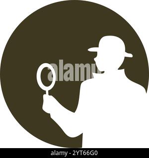 Detective logo icon design template Stock Vector