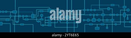 Blueprint, flow chart, organization chart, decision tree. Blueprint, flow chart, organization chart, decision tree, master plan. Progress, connection, industry organization, steps, procedure, approach, node data, network. img business058s04 flow chart blue glow.mov Stock Photo