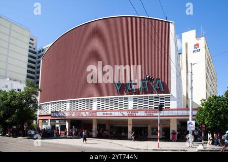 The facade of the Yara movie theater in La Habana, Havana, Cuba Stock Photo