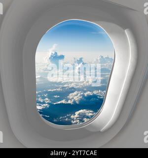 The dramatic cloud formations, with their towering heights and intricate textures, create a mesmerizing contrast against the endless blue sky. Stock Photo