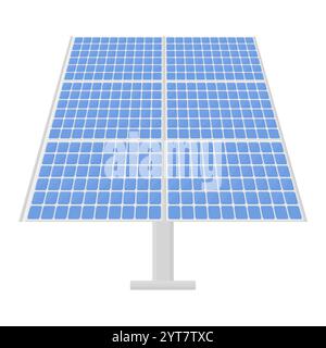 Sustainable Energy Solar Panel Vector. Energy Solutions Solar Panel Illustration. Stock Vector